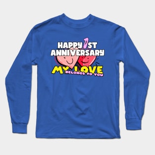 Happy Anniversary 1 St Long Sleeve T-Shirt